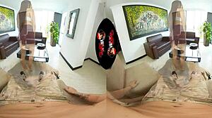 Beautiful Latin Babe Undresses and Fucks in VR?