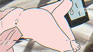 TV woman blows cameraman in wild animation!