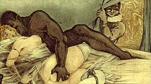 Vintage Erotic Illustration from Antique Anime