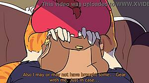 Two Girls One Bed In Hentai Big Tits Action!