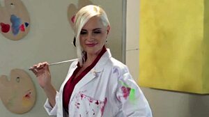 cfnm professor engages in scenario with nude model