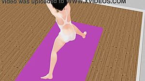 Leo Tries Stretch Yoga in Anime Exercise Routine