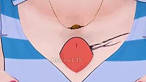 Step brother and sister share a curious moment in anime style.