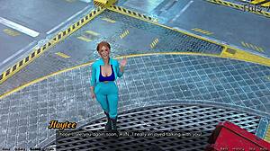 First kiss with red head Haylee turns wild! Curvy teen in sexy outfit for 3D hentai dating boobs action!