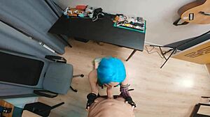 Crazy Jinx Fucks Hard On Desk In Cosplay Costume