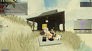 cute girl in roblox feels intense pleasure from doggystyle, riding, anal, and blowjob with partner