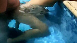 Mature man invites us to record at the pool