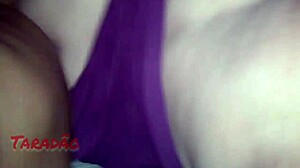 Milking huge cock with anal and blowjob.