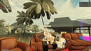 cute girl in roblox feels intense pleasure from doggystyle, riding, anal, and blowjob with partner