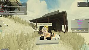 cute girl in roblox feels intense pleasure from doggystyle, riding, anal, and blowjob with partner