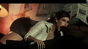 office setting turns wild with curvy black babe