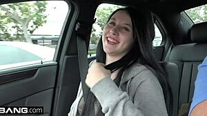 College Girl Kinsley Anne Sucks Dick In Parked Car With Brunette Petite Outdoor Public Group