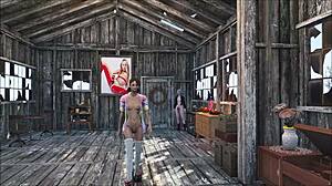 fallout 4 sexy at home with brunette skinny cute girl