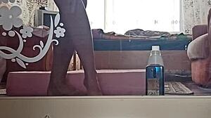 I, the Kazakh couple, make a home video