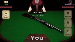 Big cock in X Roulette game with teen 18+ getting blowbang cumshots and bukkake action