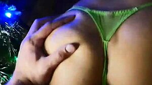 Close-up blowjob leads to anal sex with brunette