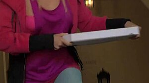 Delivery Girl Craves Cum as Tasty Pizza Topping