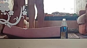 I, the Kazakh couple, make a home video