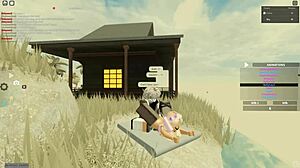 cute girl in roblox feels intense pleasure from doggystyle, riding, anal, and blowjob with partner