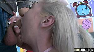 True Anal drills blonde Kay Carter's tight backside hard