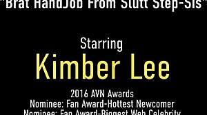 Hot Blonde Babe Kimber Lee Aggressively Milks Perverted Stepbrother's Throbbing Cock With Intense Dirty Talk