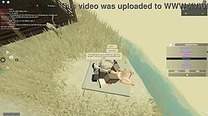 cute girl in roblox feels intense pleasure from doggystyle, riding, anal, and blowjob with partner