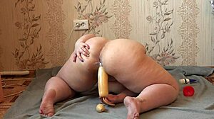 BBW Girl Fingers Pussy And Uses Sex Toys