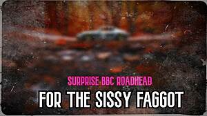 Wow, surprise BBC roadhead for this sissy faggot!