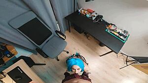 Crazy Jinx Fucks Hard On Desk In Cosplay Costume