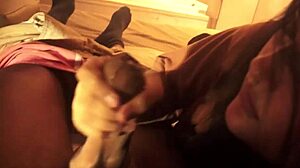 Stepsister watches porn and records rough sex