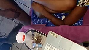 Butt naked milf flaunts big nice tits on display