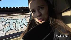 Sensual teen sucks in POV and gets her tight slit pounded