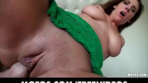 Shy Brunette Is Talked Into Making A Sextape With Her Man