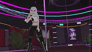 Vrchat User Performs Pole Dancing