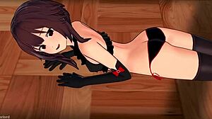 Megumin Fucks Crazy in Bikini Cumshot Gloves