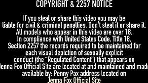 Jenna Foxx works hard to drain Barrett Blade’s dick with skilled mouth action