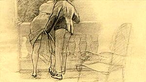 Vintage Erotic Cartoon Illustration From Anime