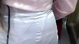 skirtshouse saia de cetim prata