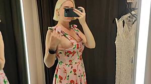 Wet Big-Titted Crossdresser Masturbates in See-Through Clothes