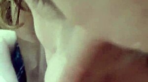 Gay blowjob with suggestive touches