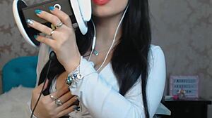 Latina Gives Bold Jerk Off Instructions in Portuguese and English