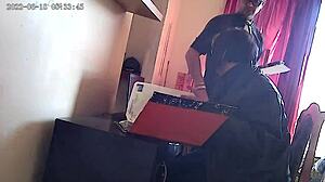 Office sex sucking boss's big cock to cum