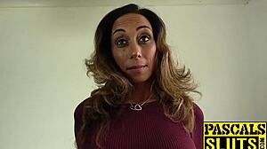 Does nasty brunette Jenna Joy crave hard and deep fingering on her tits?