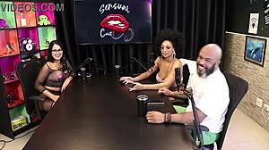 Safada Tifany Rocha Shows Tits Discussing Gang Bang Positions In See Through Lingerie