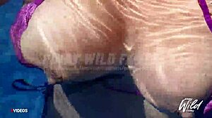 busty pinay, show your big tits in the pool.