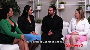 Sexmex - Religious Chicks Gali Diva and Kari Cachonda in Hot Gangbang