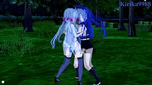 Chris Yukine and Tsubasa Kazanari in Symphogear