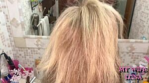 Hagytam, hogy a férjem fúrja a seggem, aztán játszottam a spermájával! 😜