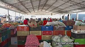 Drilling Oily Latina Amateur in Casting Interview with Glasses!