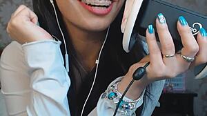 Latina Gives Bold Jerk Off Instructions in Portuguese and English